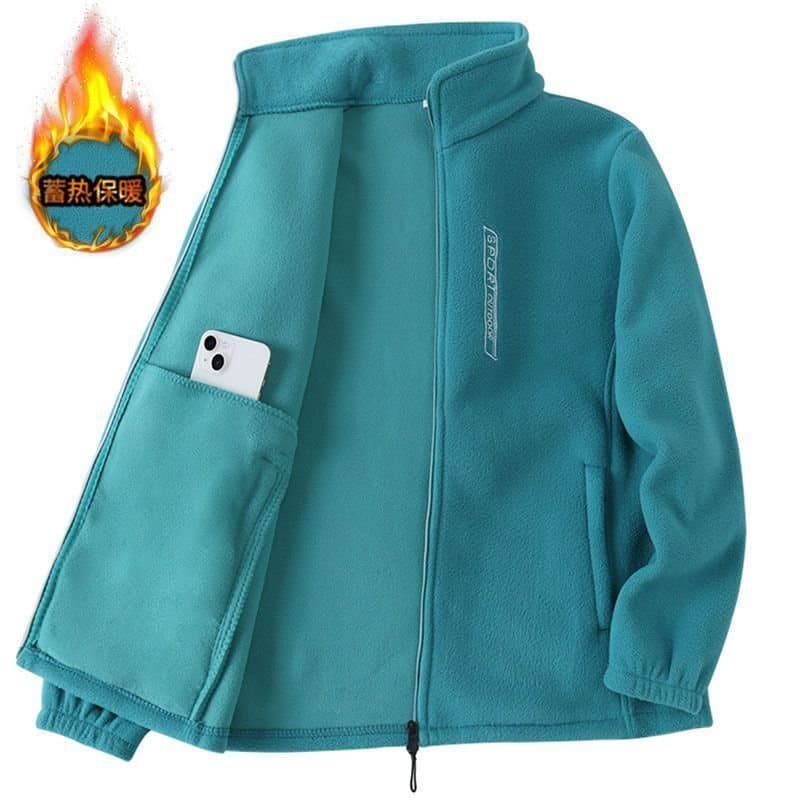 Outono inverno senhoras velo engrossado casaco norte velo casaco solto zíper Cardigan moletom Fle