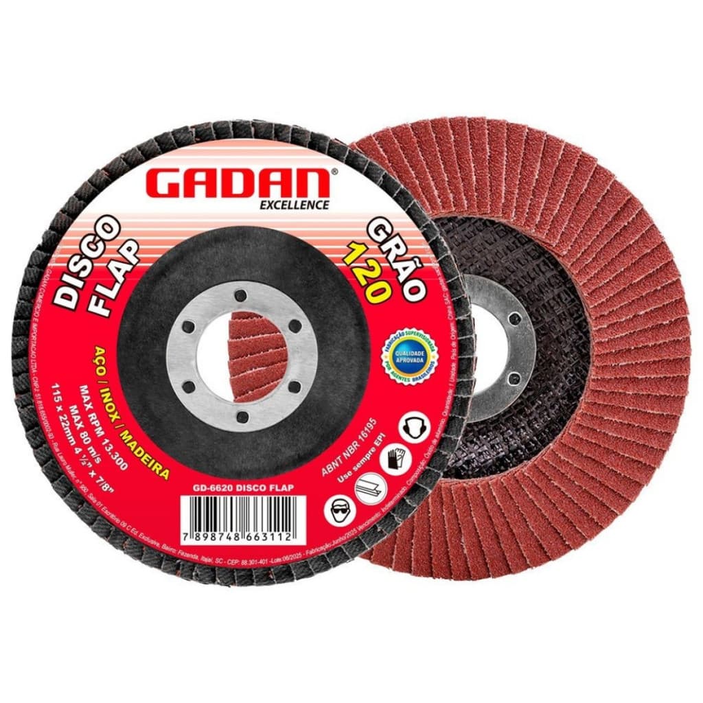 05 Uni Disco Flap Aço Metal Madeira Esmerilhadeira Grão 50