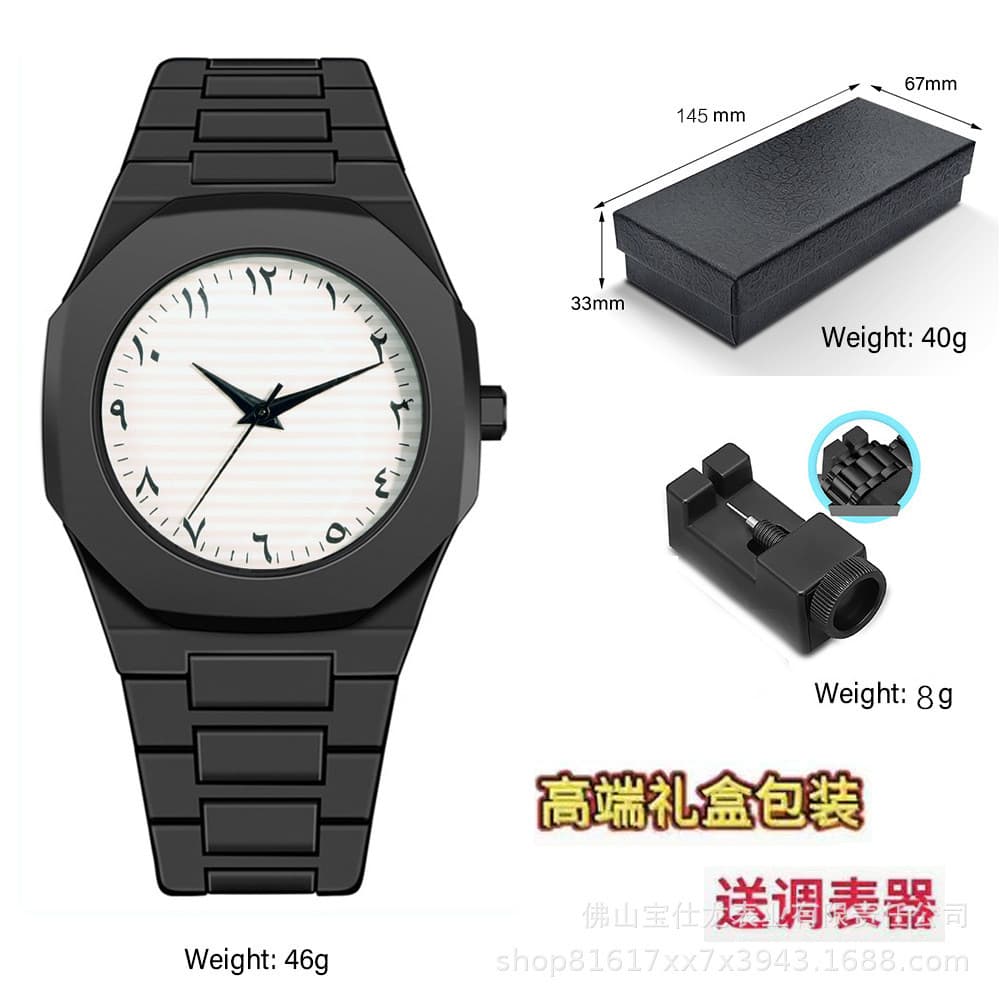Relógio masculino e feminino Black Warrior, marca italiana de design, estilo simples e elegante, alto valor estético, re