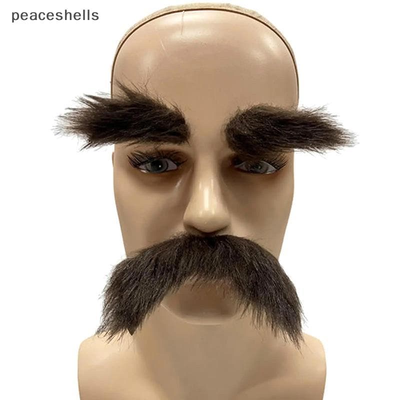 Kits De Sobrancelhas Cosplay Adereços Decoração Falso Bigode Conjunto Cabelo Facial Para Atividades Do Clube Masquerade