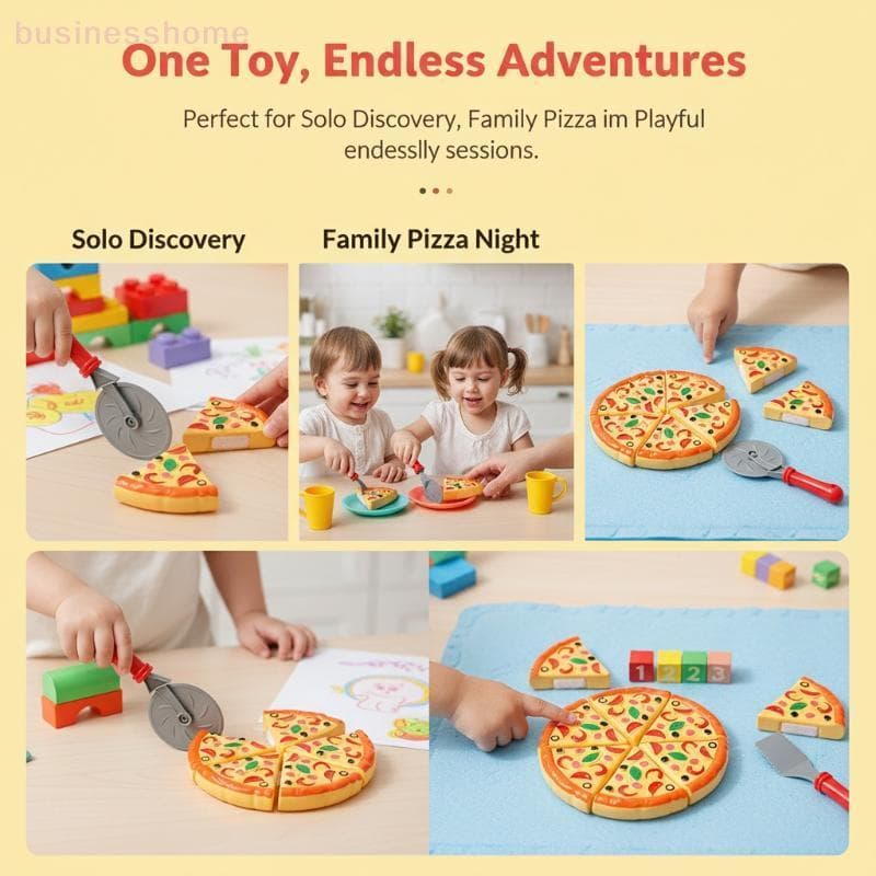 < busines > Fingir Jogar Brinquedo De Corte De Pizza Para Crianças Educacional Plástico Cozinha Comida Simulação Conjunt