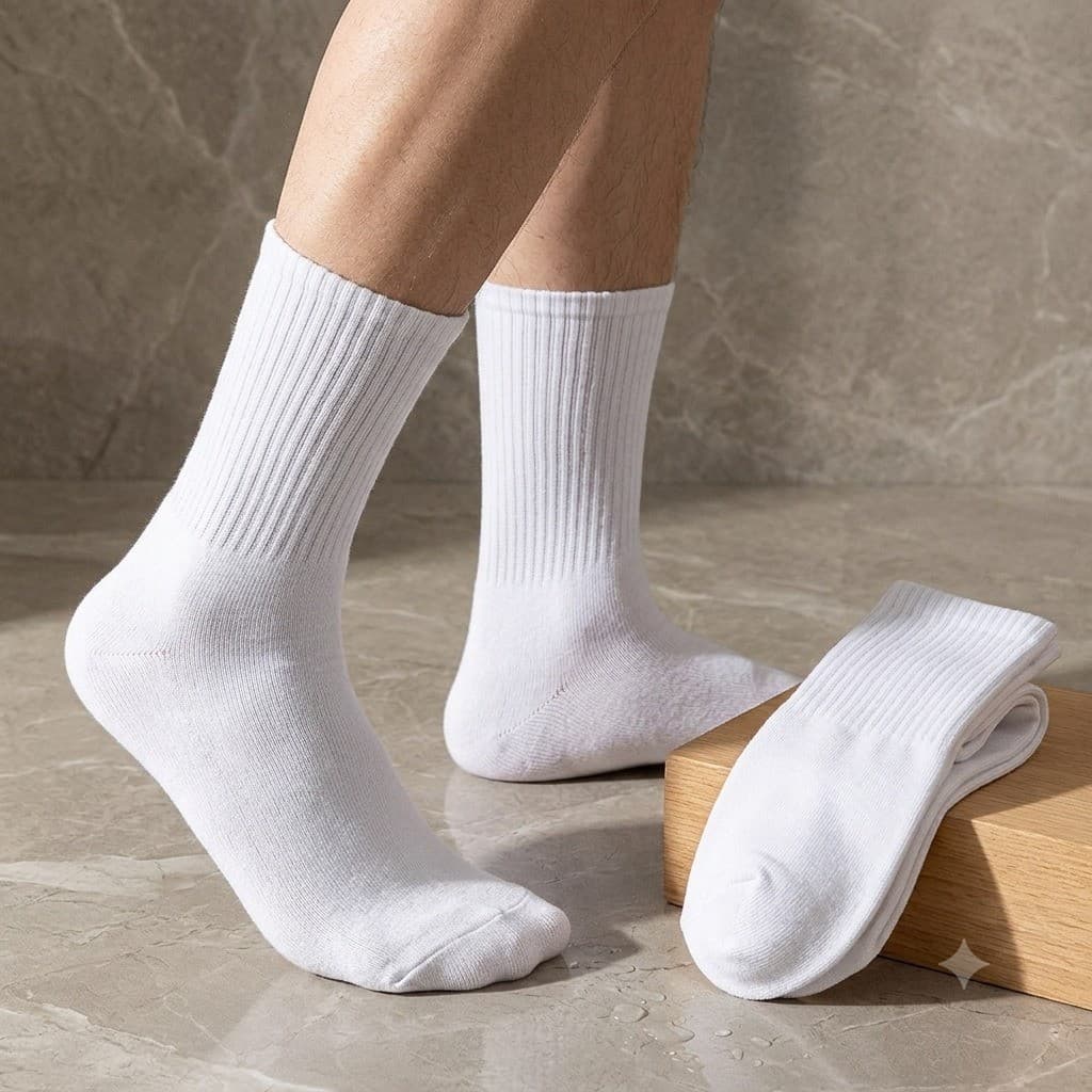 Kit 6 pares Meias Masculinas Cano Longo Casual para Uso Diário moderno