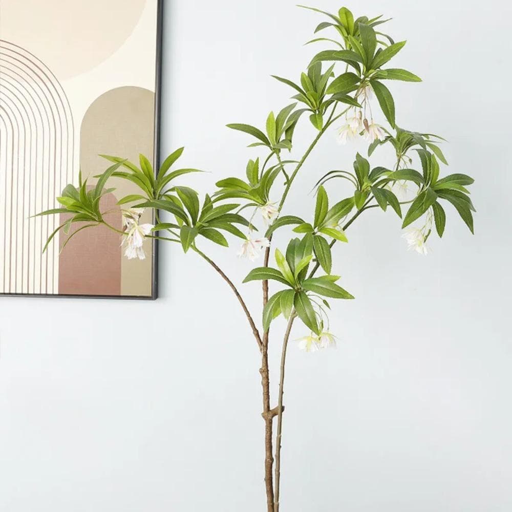 Planta Ficus De Simulação FTARLY , Ramo De Árvore Artificial Verde Elegante Tenuifolia , Plantas Falsas De Plástico