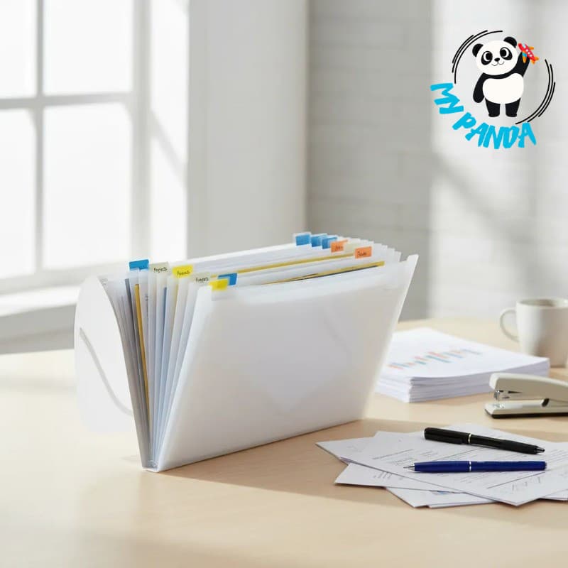 Pasta Arquivo E Documentos Grande Com 12 Divisórias Escritório Trabalho Organização Sanfonada Impermeável WL-2705
