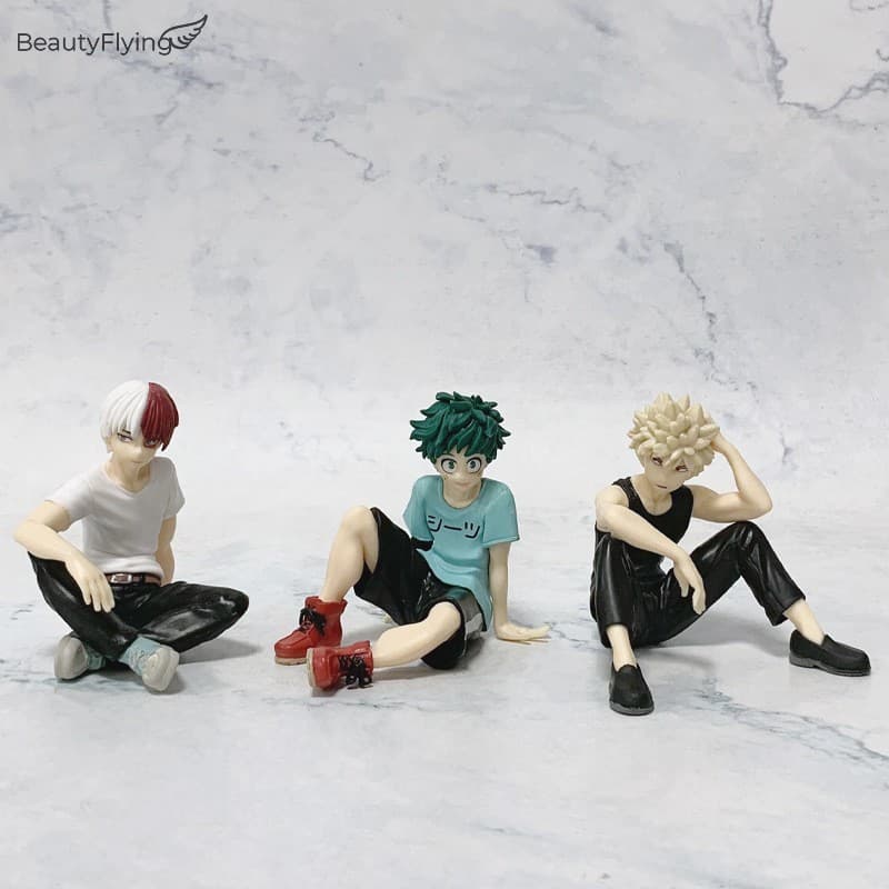 Figuras De Anime My Hero Academia-Enfeites De Modelo Izuku Bakugo Todoroki Feitos À Mão