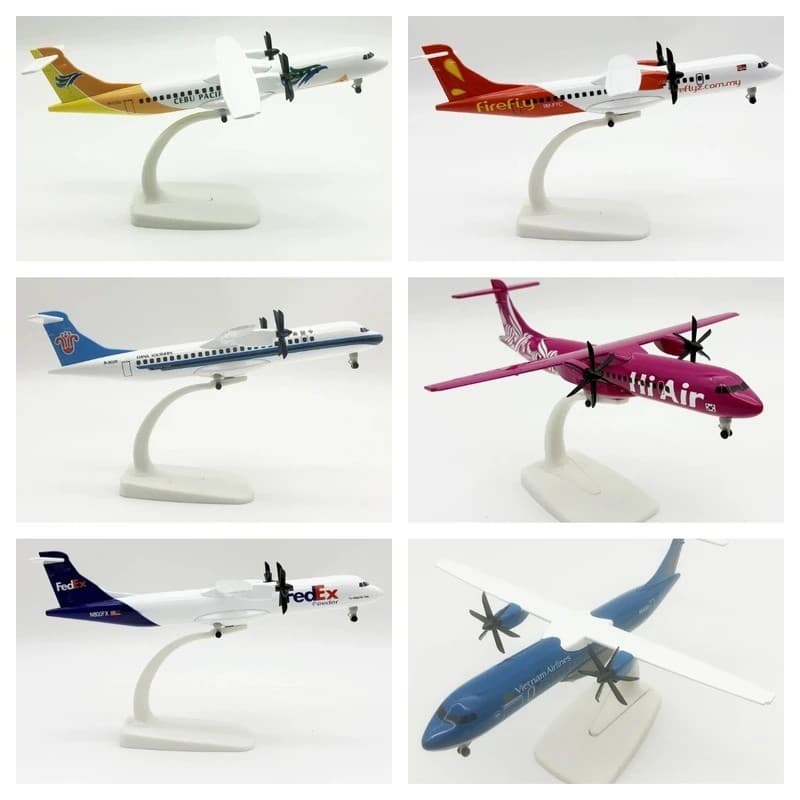 FZ 20cm Modelos De Aeronaves ATR Avião Modelo Brinquedos Diecast Aviões Liga Metal Coleção Viagem