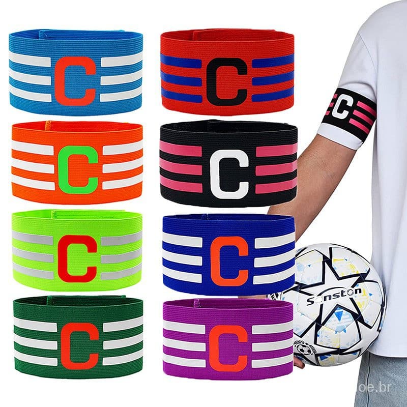 1 braçadeira original de capitão de futebol, faixa de capitão de time de futebol, braçadeira de capitão de time de futeb