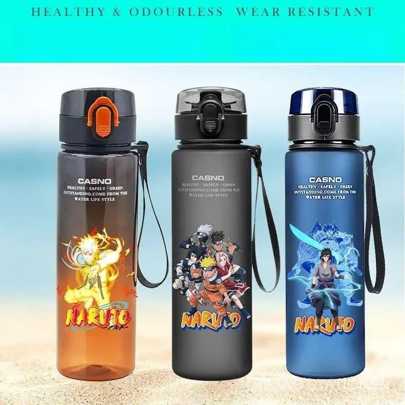 Copo Naruto com canudo, design moderno, à prova de choque, equipado com bico, capacidade de 560ml.   Adequado para armaz