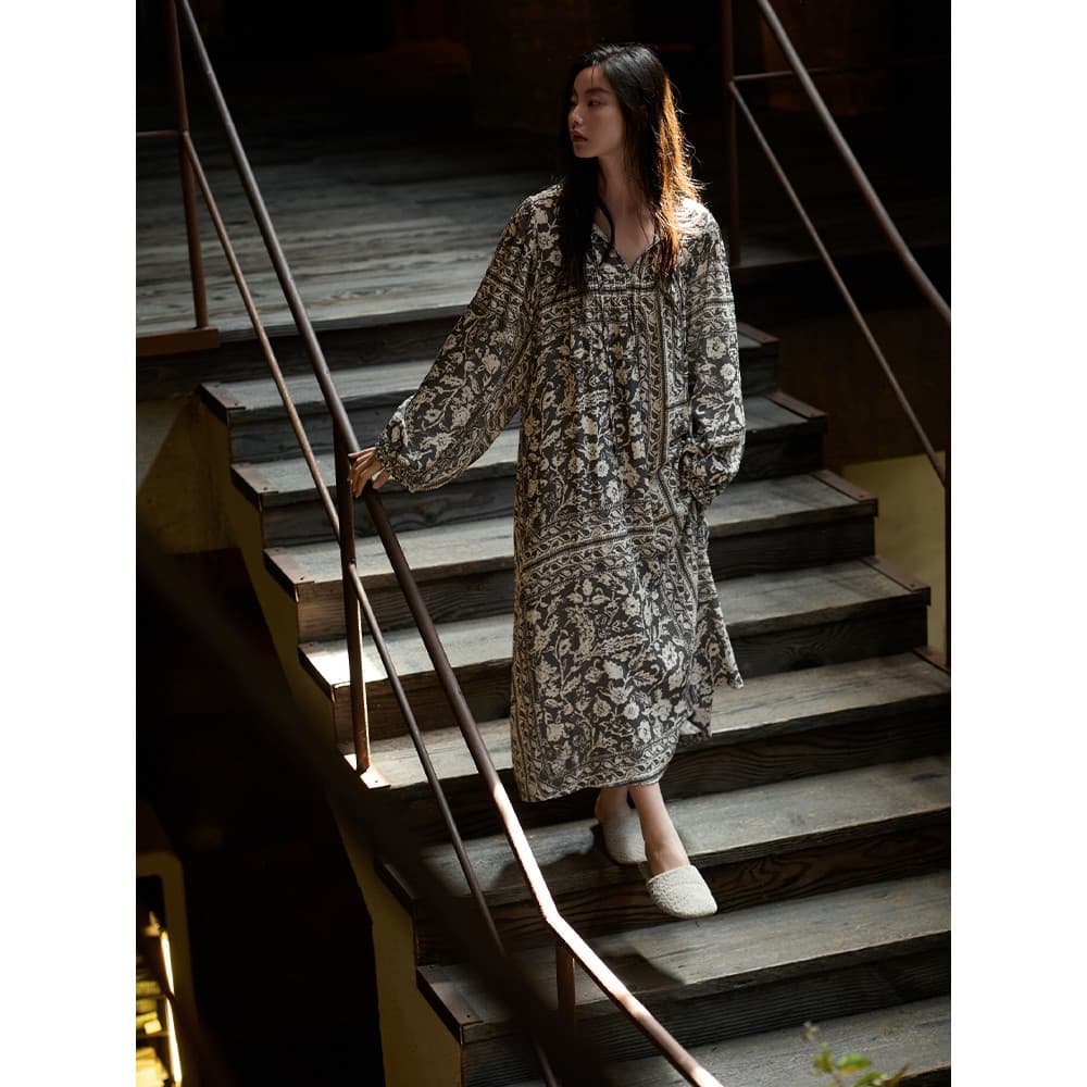 Sinfonia Original macio tecido algodão camisola feminina 25 novo estilo primavera outono pijamas de manga comprida compr