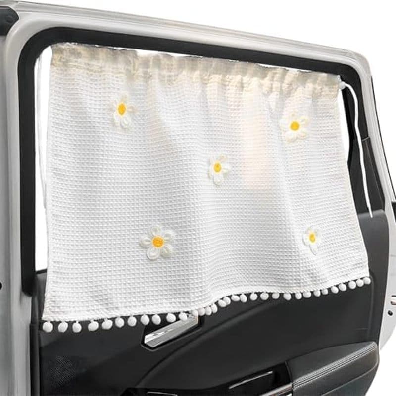 2 Peças De Proteção Solar Para Janela De Carro , Cortina De Algodão De 25.2 " X 18.5 " Janelas De Veículos Bebês , Crian