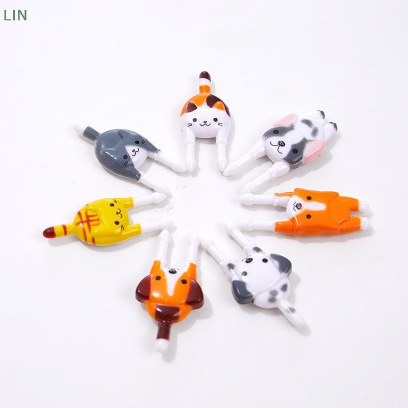 7 Peças Mini Animal Pis Sna Bolo Sobremesa Comida Garfos De Frutas Acessórios Bento