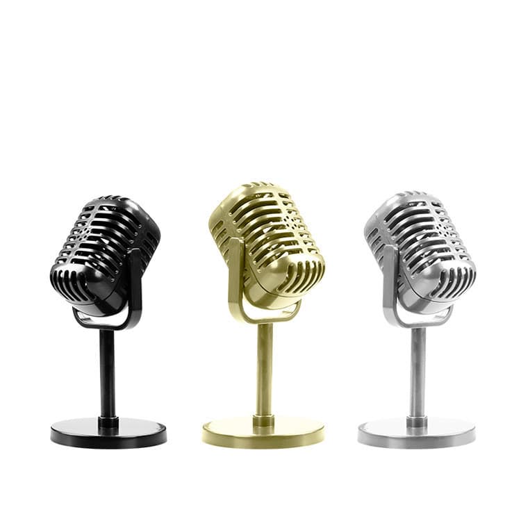 baipestoner Microfone Vocal Dinâmico Clássico Retro Estilo Modelo Vintage Universal