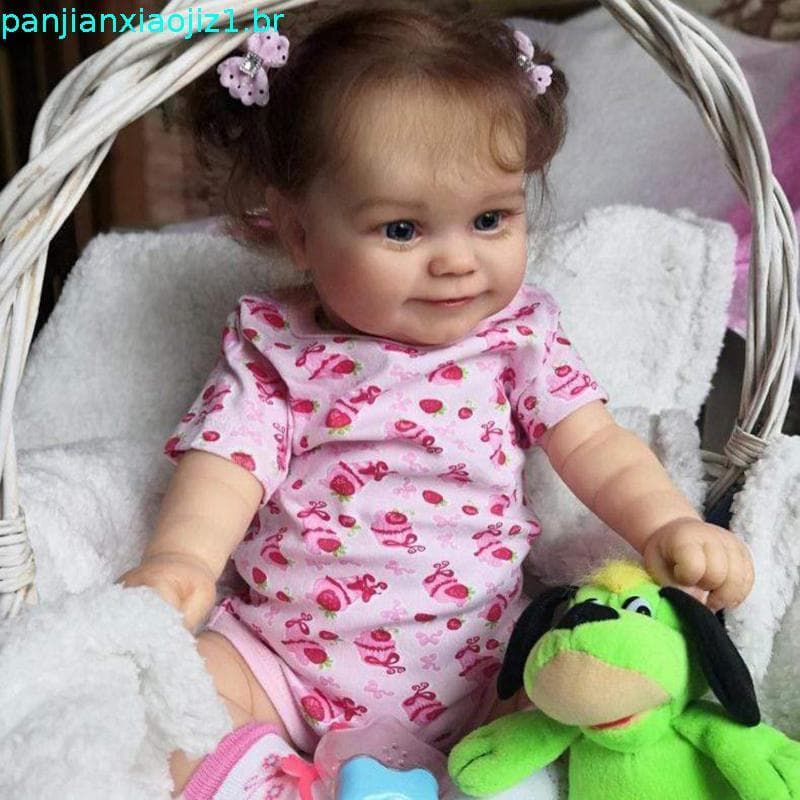 Kit Rosalie De 20 Polegadas Já Pintado Molde Reborn Real Picture Llifellike 3D Skin Venis Cílios Raizados Com Corpo De