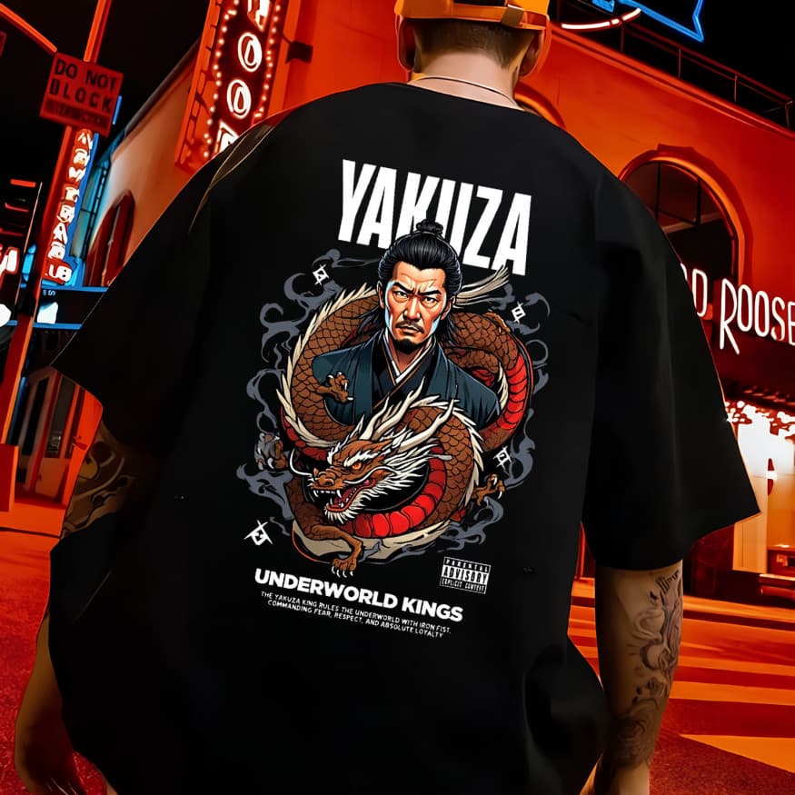 Camisa Streetwear UNISSEX Estilo Oriental Japones Estampada Camiseta Oversized Confortavel Para Dia a Dia Casual
