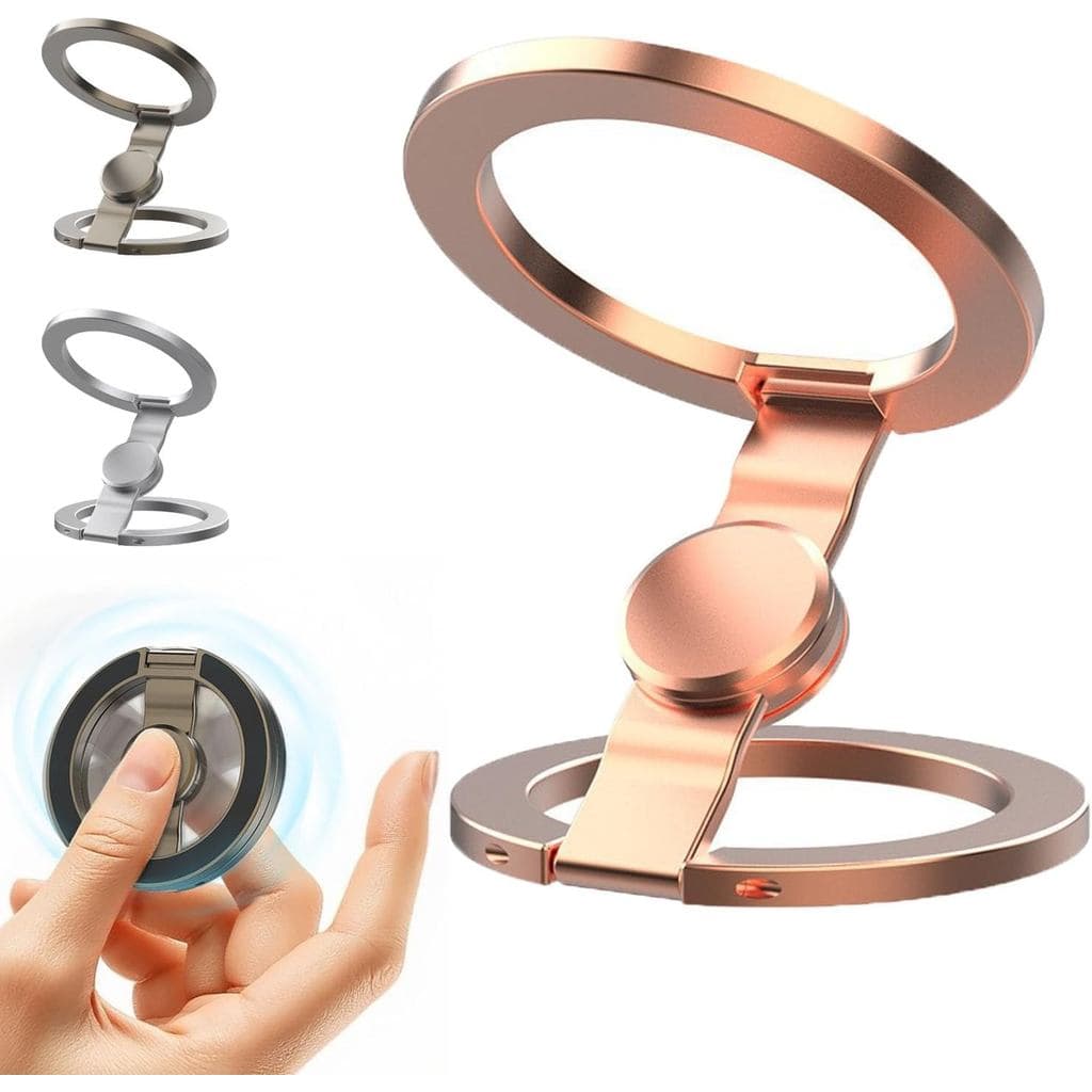 MagSpinner, Suporte para Telefone com Fidget Spinner, Suporte Magnético 2 em 1 com Fidget Spinner, Anel Magnético Rotati