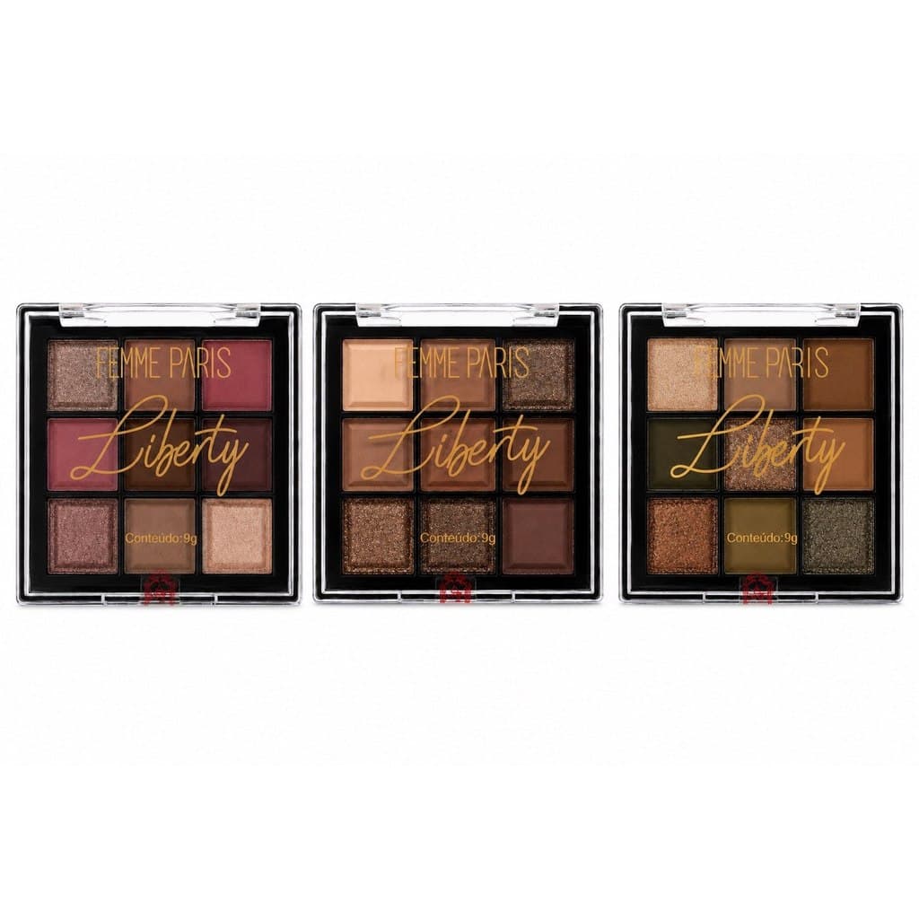 Paleta Maquiagem 9 Tons de Sombras Efeito Matte Femme Paris