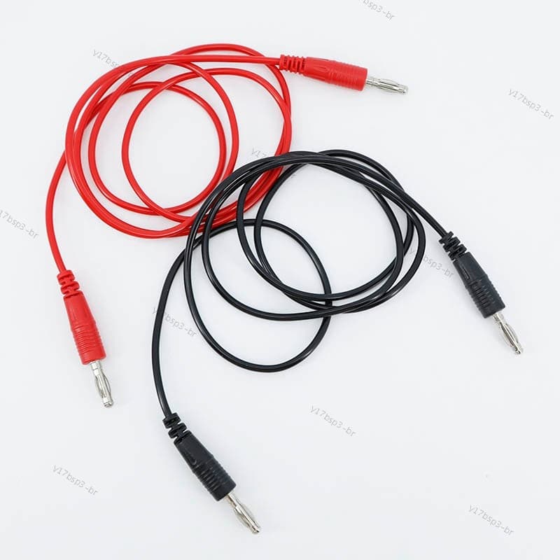 0.5m 1m Cabeça Dupla 4mm Plugue Banana Para Teste De Multímetro Leva Cabo Fio Metal Multi-Metro @ 17