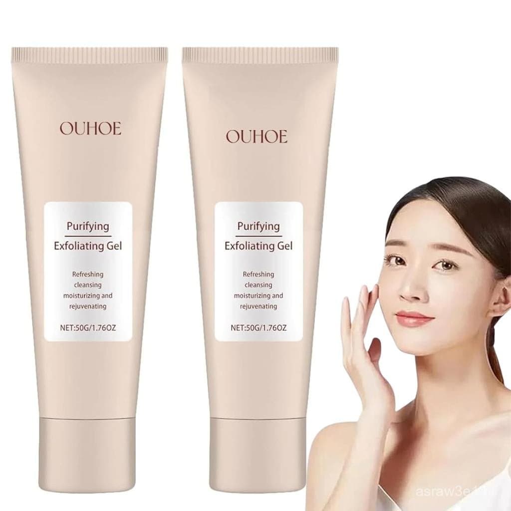 2PCS Gel Esfoliante Purificante, Gel Hidratante Esfoliante Purificante, Adequado para uso no rosto e corpo
