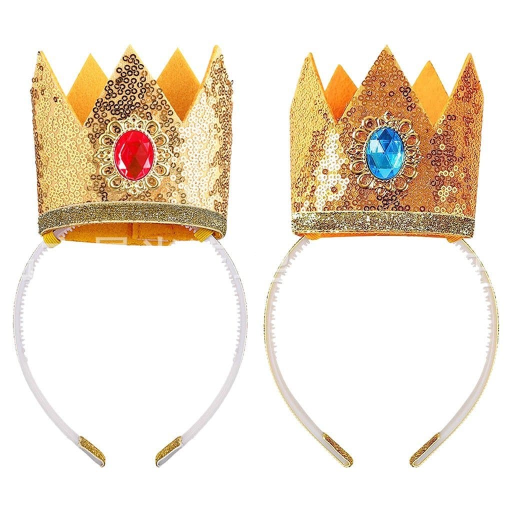 Super Marie Bros Crown Princess Peech Tiara Cosplay Props Girls Decorative