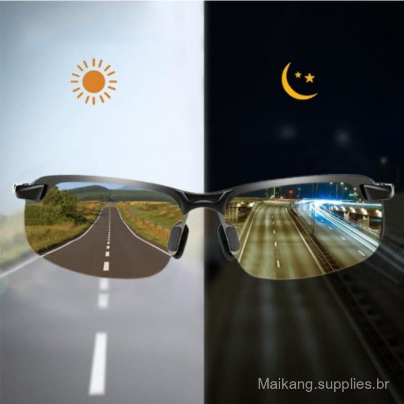 Óculos de Sol Polarizados com Mudança Inteligente de Cor para Condução, Uso Diurno e Noturno, Masculinos, Antirreflexo
