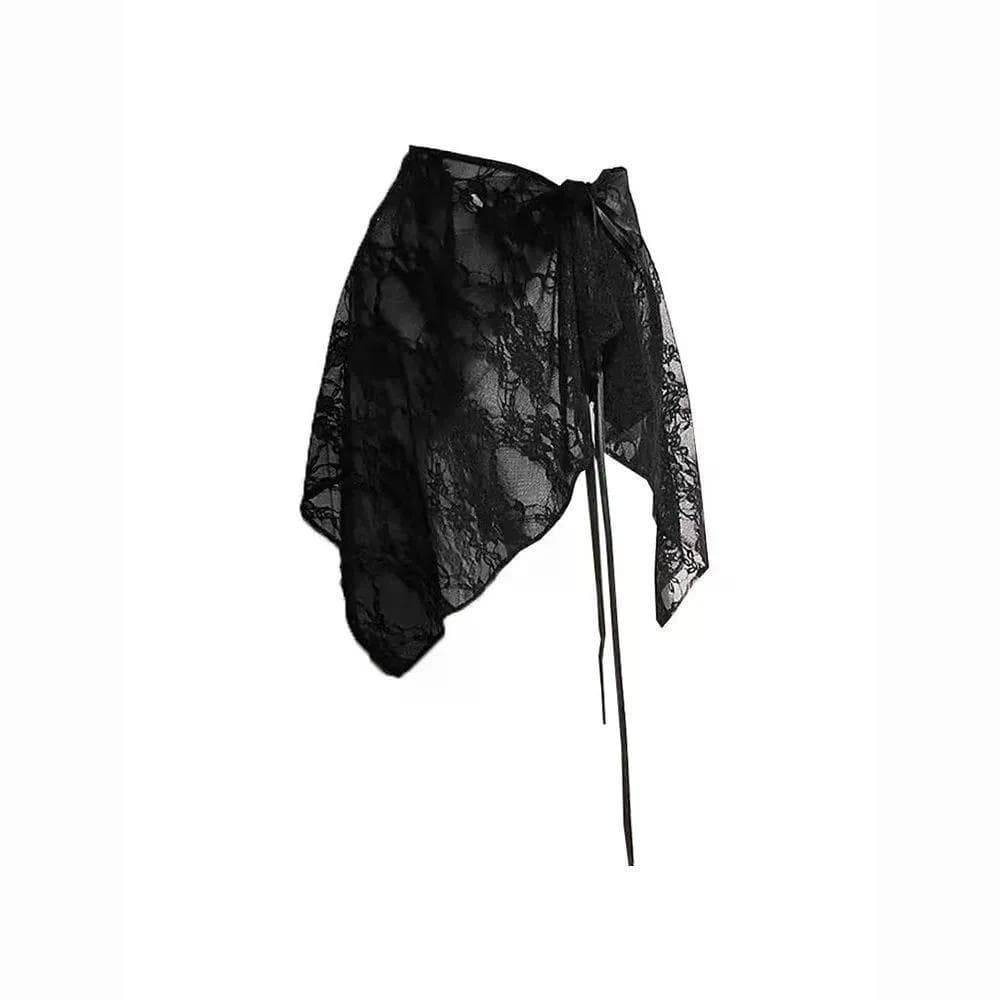 Novo estilo saia de balé saia feminina saia de uma peça Irregular renda rendas roupas de prática Chiffon gaze saia tule.