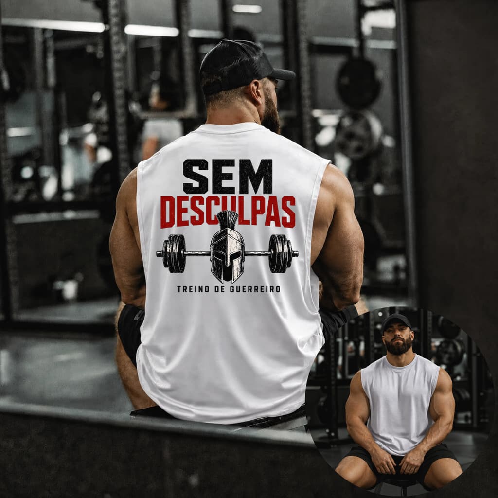 Camiseta Regata Fitness Sem Desculpas