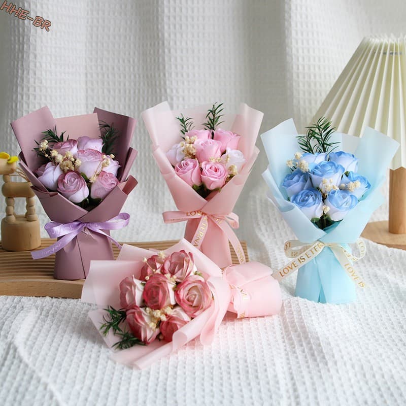 Buquê De Sabonete Rosa-Presente Criativo De Dia Dos Namorados Para Aniversário De Namorada