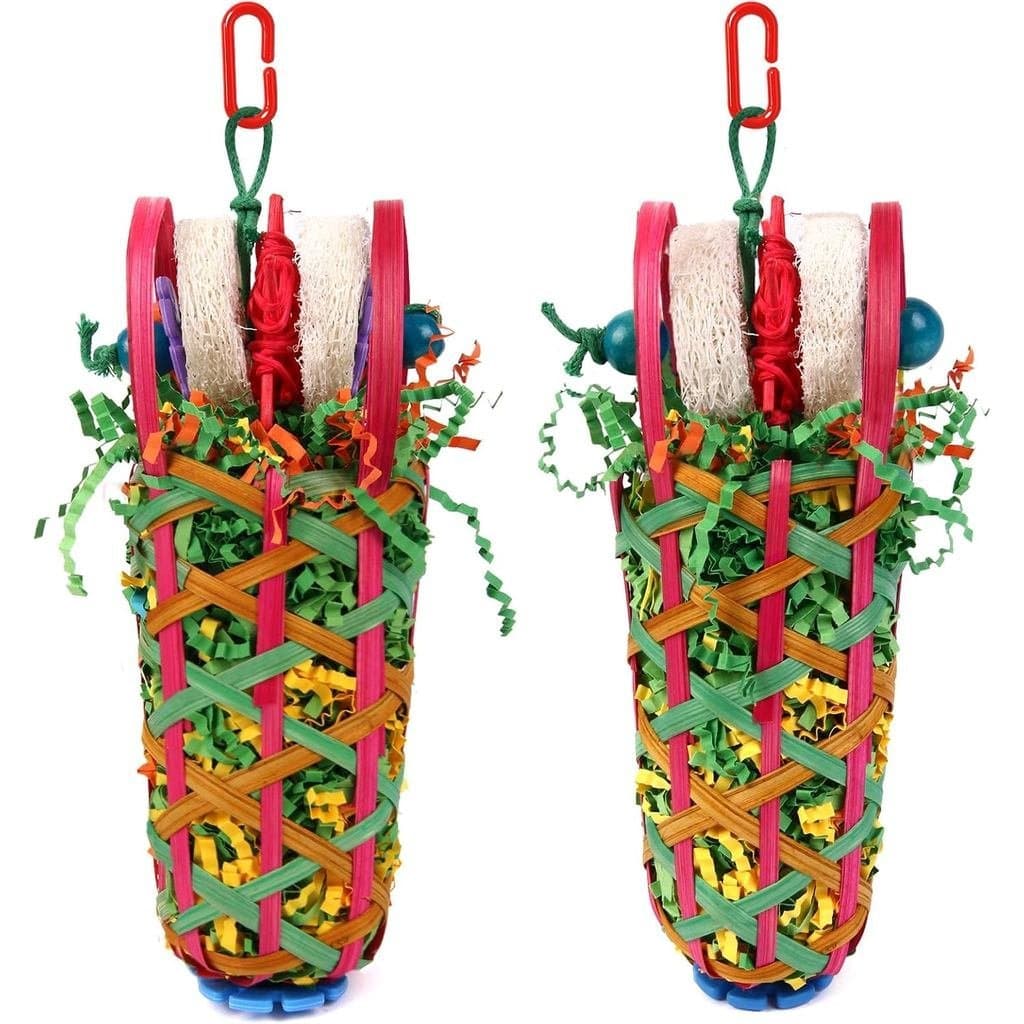 Brinquedos para Periquitos Kyouki, 2 Peças de Brinquedos para Roer para Pássaros – Perfeitos Cacatúas, Conures, Aga