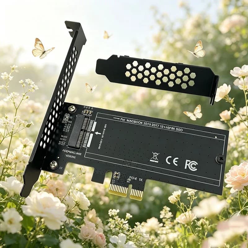 Adaptador de Expansão PCI-E 1X para 12+16PIN NVME SSD, Suporta Macbook Pro A1398 A1502 de 2013-2017 para WIN10/11/MAC/LI