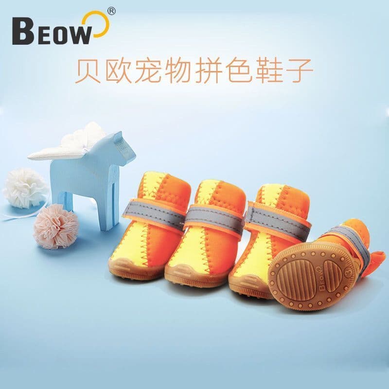 Beow sapatos para cães sapatos de verão sola de tendão de carne respirável sola macia resistente ao desgaste antiderrapa