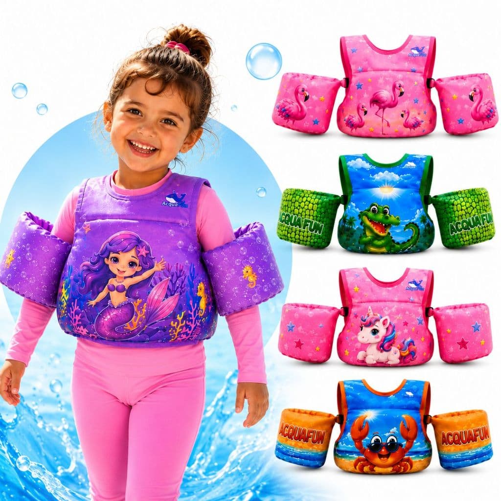 Colete Salva Vidas Bóia Infantil Flutuador Não Fura Até 25kg Kids Segurança para Piscina e Praia (Várias Estampas)