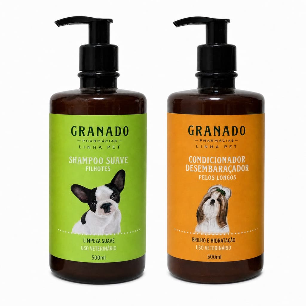 Kit Granado Pet Shampoo Filhote + Condicionador Desembaraçador 500ml
