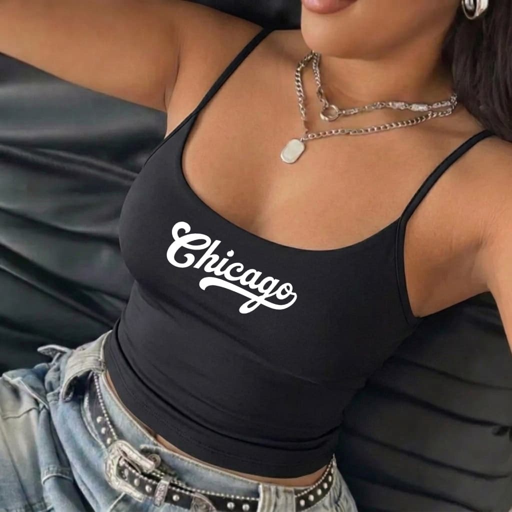 Regata Feminina CHICAGO Blusa Feminina de Alcinha Basic Forrada Moda Casual Comfy