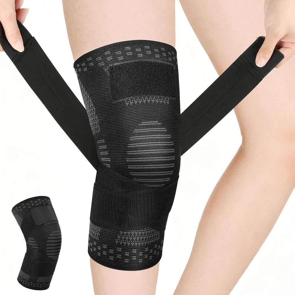 Joelheira esportiva, joelheira elástica ajustável, joelheira para patela e ligamentos, joelheira de compressão, joelheir