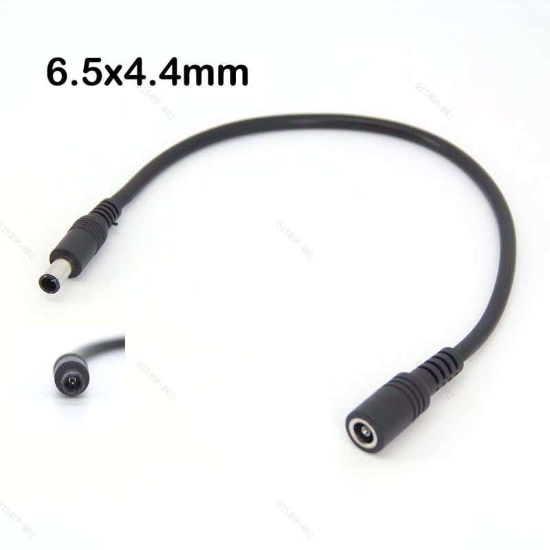 30cm 6.5x4.4mm 6044 DC Macho Para Fêmea 120w 18awg 7A Cabo De Extensão Conector Carregamento Monitores De Computador Por
