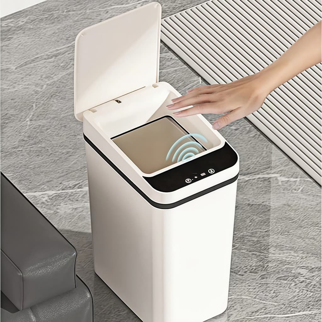 Lixeira Inteligente 12L Com Sensor Automático Para Quarto Banheiro e Escritório