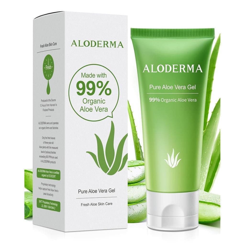 Gel de Aloe Vera 99% Orgânico para o Rosto, Produzido em até 12 Horas Após a Colheita - Aloe Vera Pura Hidratante para C