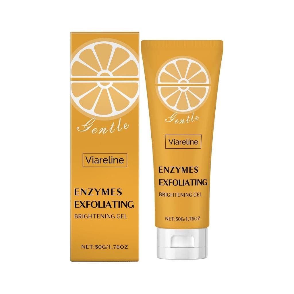 Gel Esfoliante e Iluminador com Enzimas, Limpeza Suave dos Poros, Hidratante, para Todos os Tipos de Pele, Rosto e Corpo