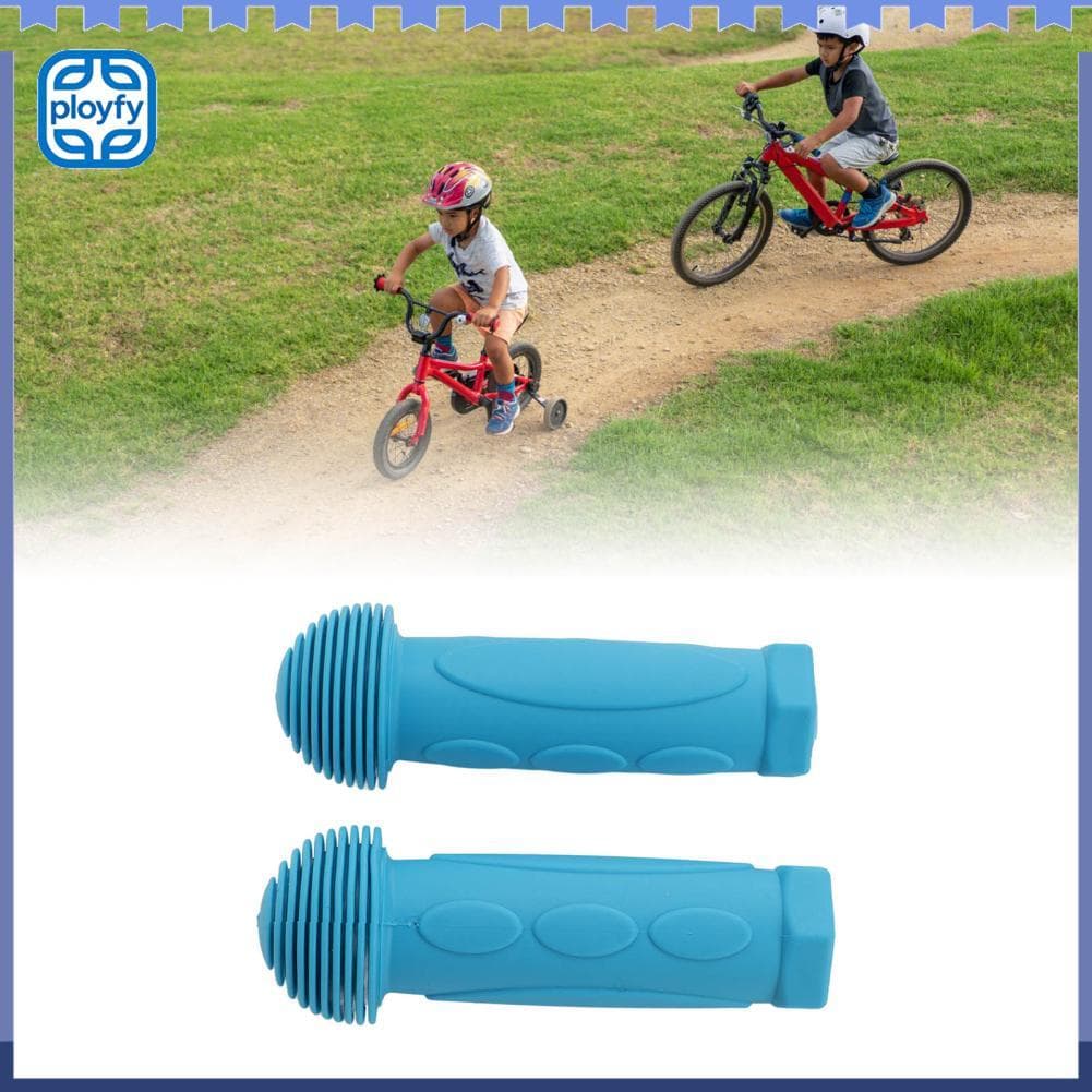 Ployfy 1 par de manoplas para guidão infantil, capa de borracha antiderrapante para bicicletas infantis, manoplas de