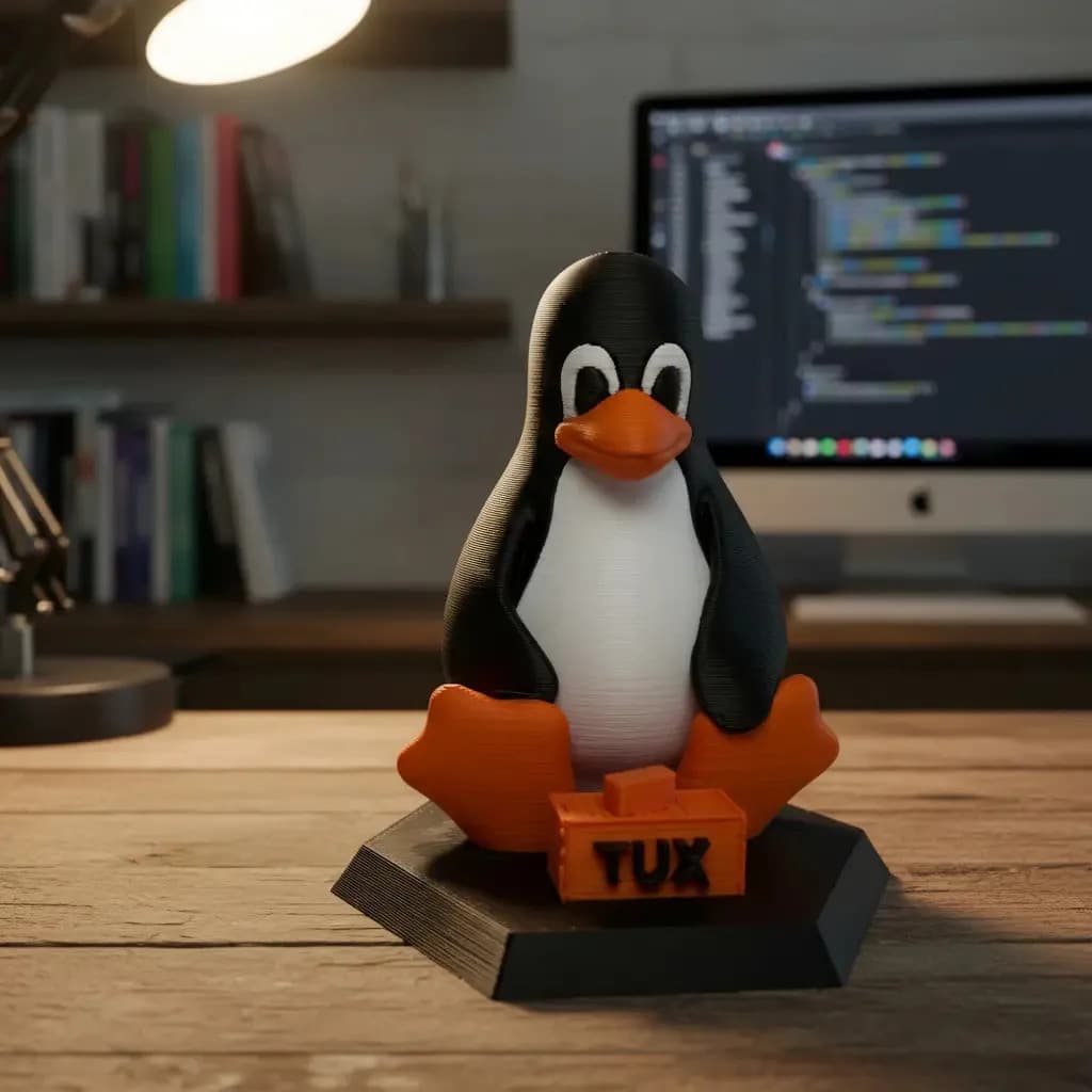 Boneco Tux Linux 3d Geek Devops Programador Ti