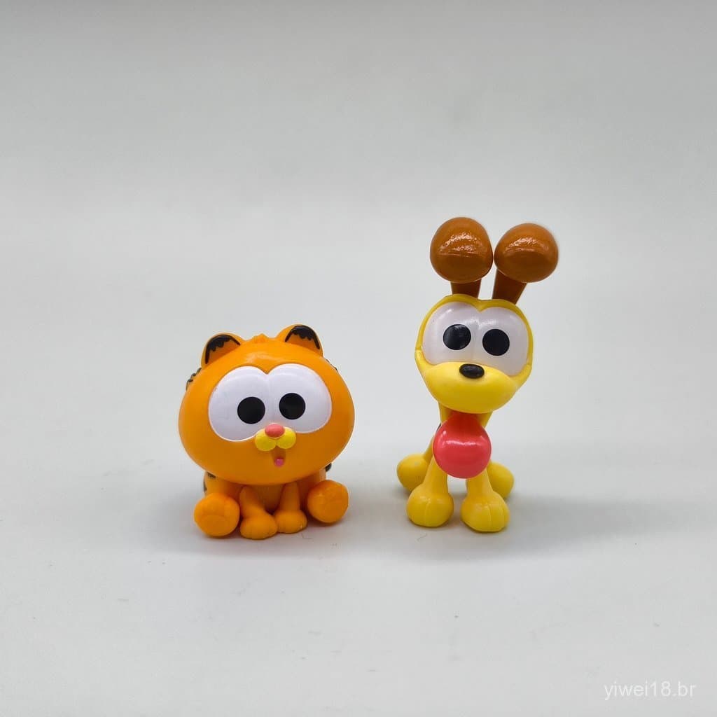 Populares Bonecos Miniatura Garfield e Odie 2025, Brinquedos de Anime, Decorações de Mesa 6UX2