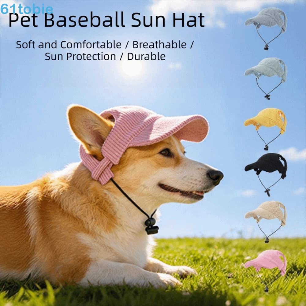 Boné De Beisebol TOBIE Dog , Chapéus De Sol Ajustáveis Respiráveis Para Animais De Estimação , Veludo Macio Com Furos As