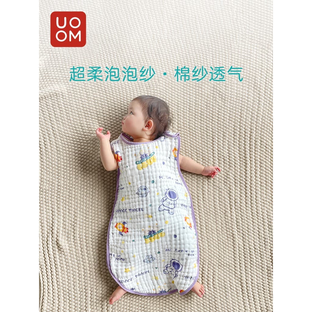 Saco de dormir para bebês verão estilo fino outubro-junho bebê sem mangas colete estilo gaze de algodão puro colcha Anti