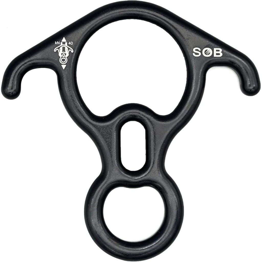 SOB 40KN Descensor de Resgate Tipo 8, Equipamento de Segurança e Rapel para Escalada, Placa de Rigging em Liga de Alumín