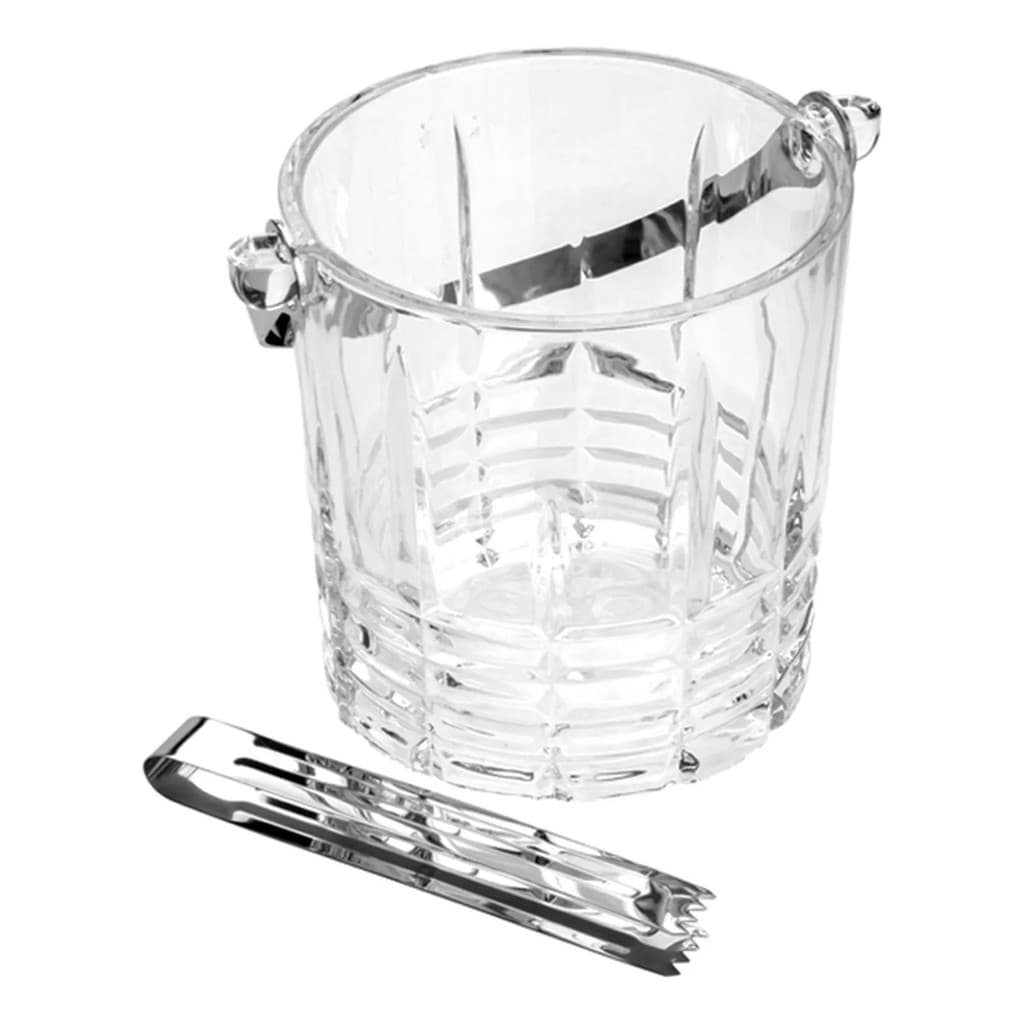 Balde De Cristal  Gelo Grego Com Alça E Pegador Wolff 15cm