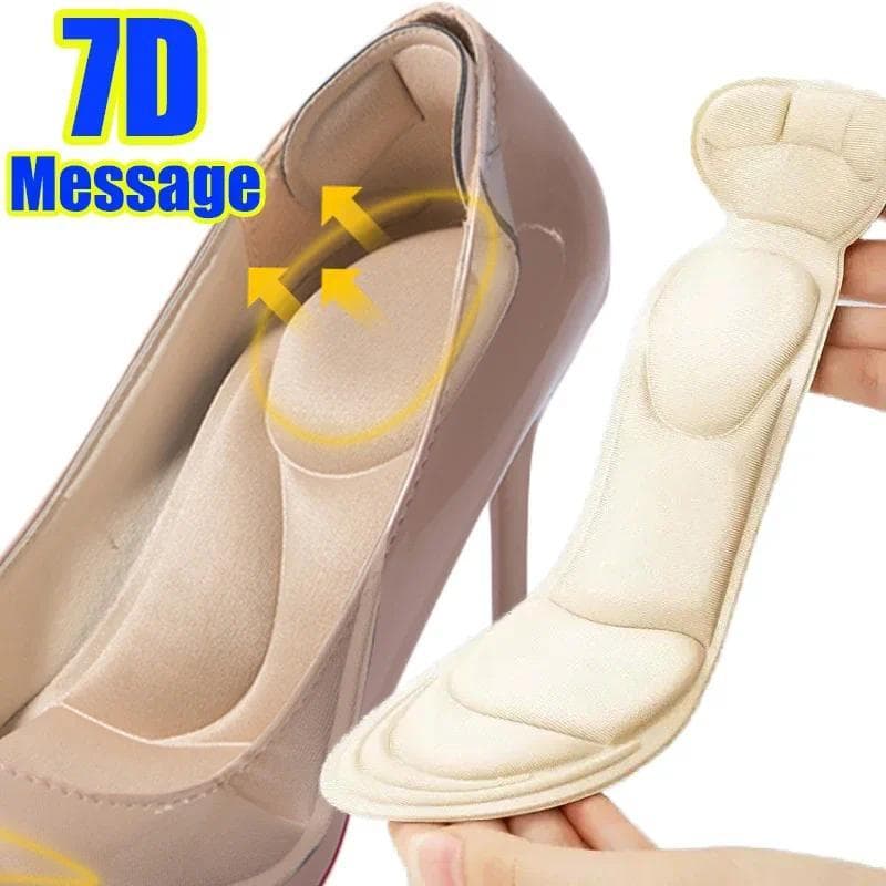 Palmilhas 7D Espuma De Memória Mulheres Sapatos De Salto Alto Antiderrapantes Palmilha Cortável Almofada De Calcanhar