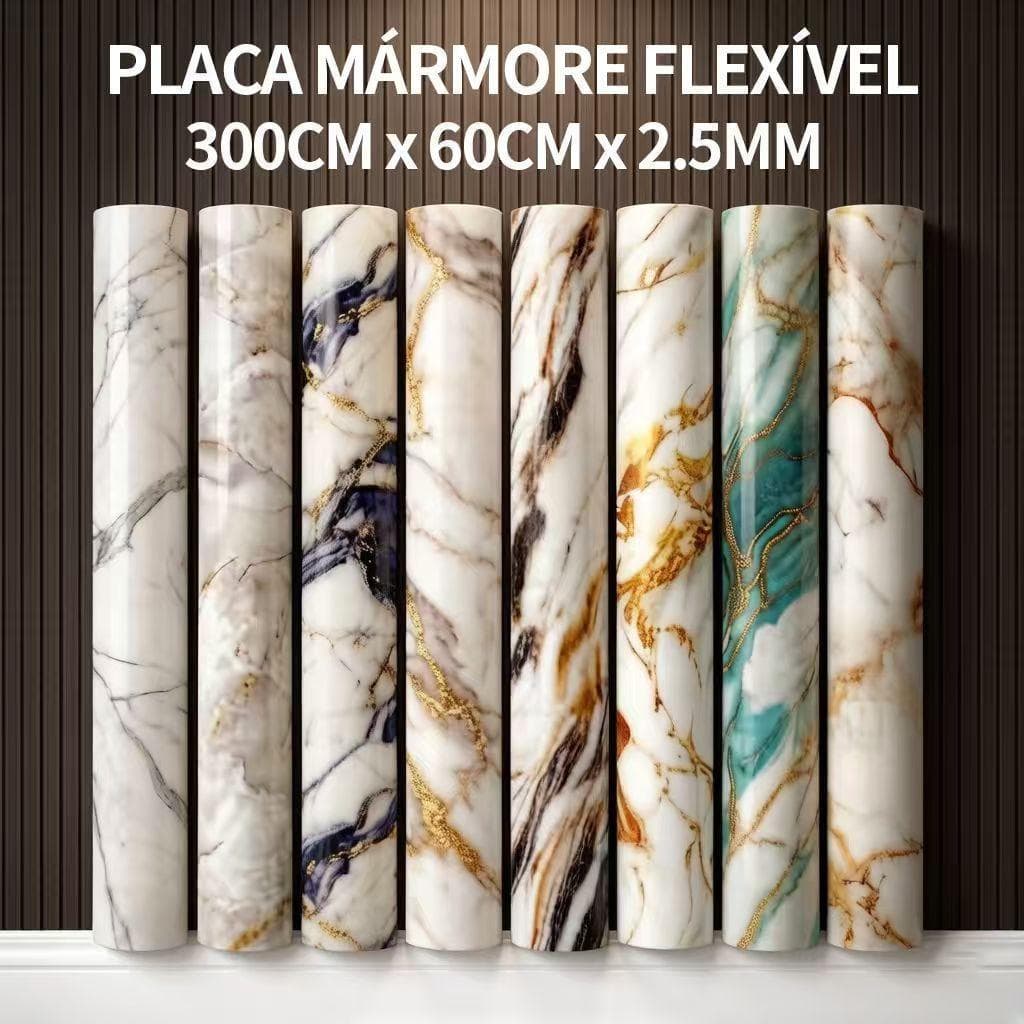 Adesivo de Parede Mármore Dourado Autoadesivo 3m×60cm Renovação para Quarto Sala Cozinha Móveis Sem Obra