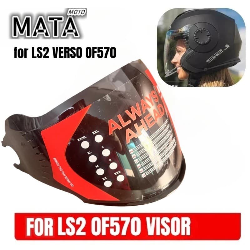 Viseiras De Capacete Quentes Para LS2 VERSO OF570 Viseira Retro Motocicleta Meio Lente Passeio Seguro RI