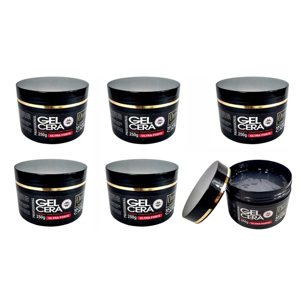6 Gel Cera Capilar Ultra Forte Ouribel 250g