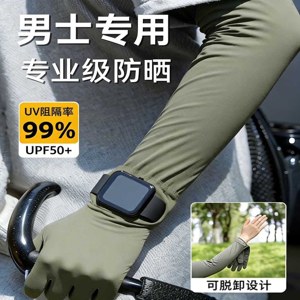 Masculino feminino Anti-ultravioleta protetor solar luvas verão ciclismo mangas de gelo mangas de uma peça condução mang